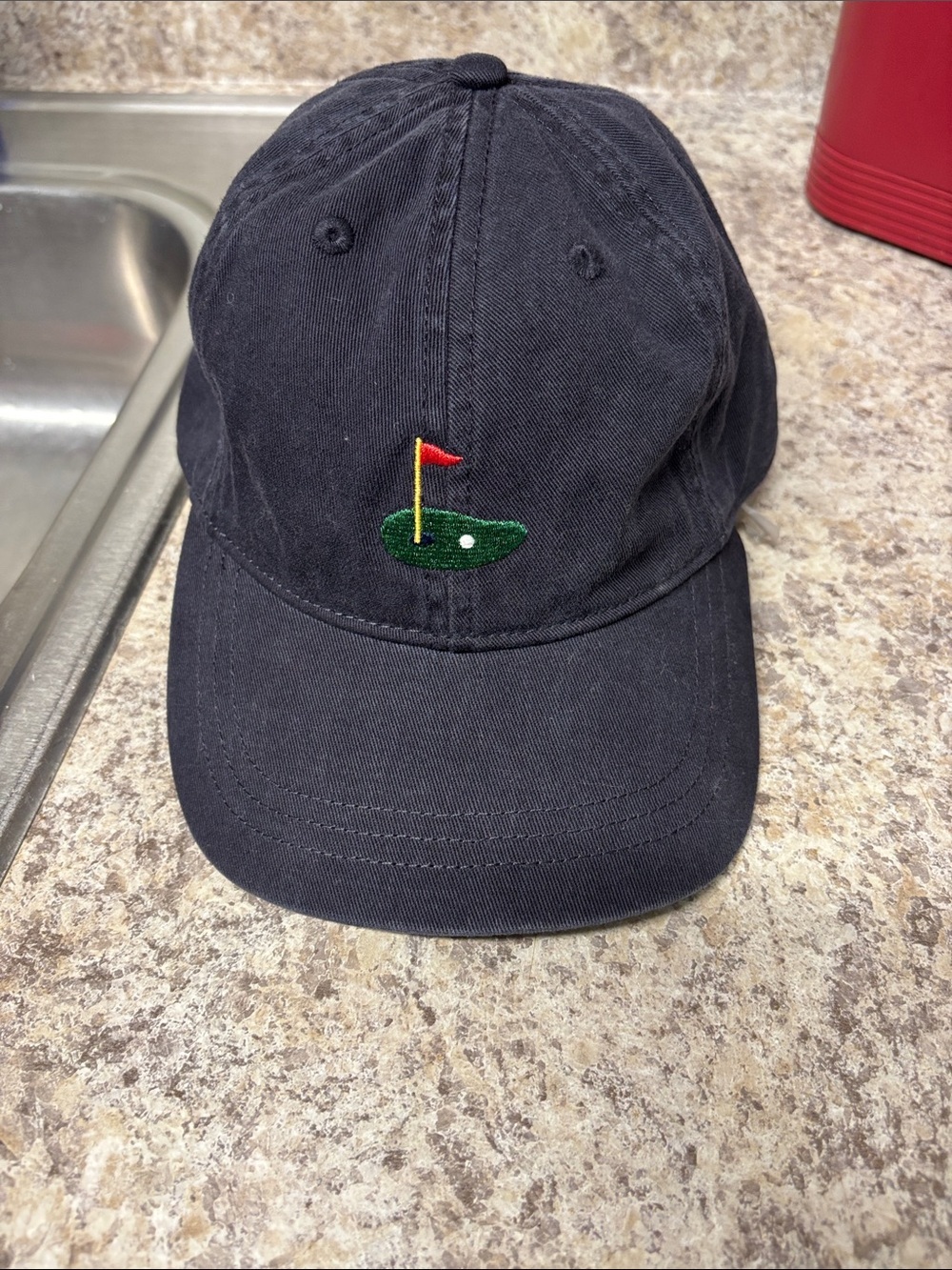 J.Crew Golf Dad Cap Hat Navy Blue Cotton Adjustable Strapback NWT